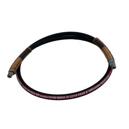 Alliance Rubber Ryco Hydraulic Jack Hose Assembly 1/4 In X 180 In 10K PSI 1/4 M+M NPT, Isobaric Braid TJ24D-180.00-20902090-0404